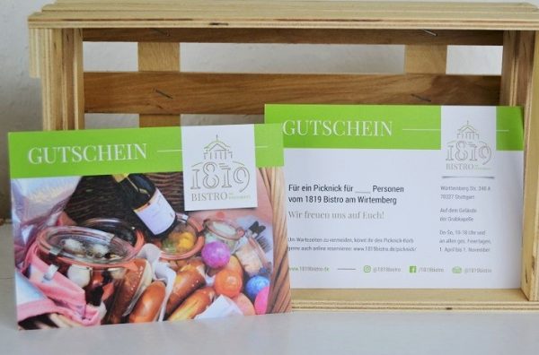 Gutschein Picknick-Korb Vorne und Hinten