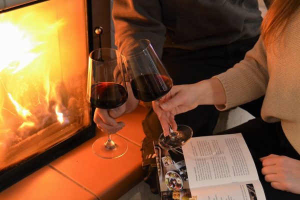 Kaminfeuer Romantisches Date Daheim